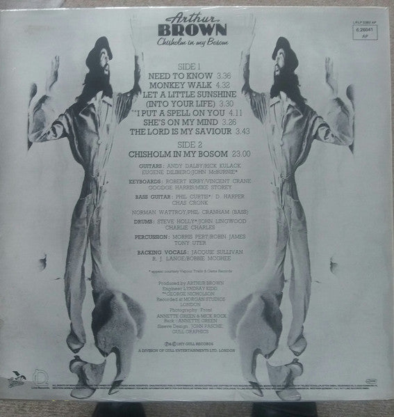 Arthur Brown - Chisholm In My Bosom (Vinyl, LP) Very Good (VG) / Very Good Plus (VG+)
