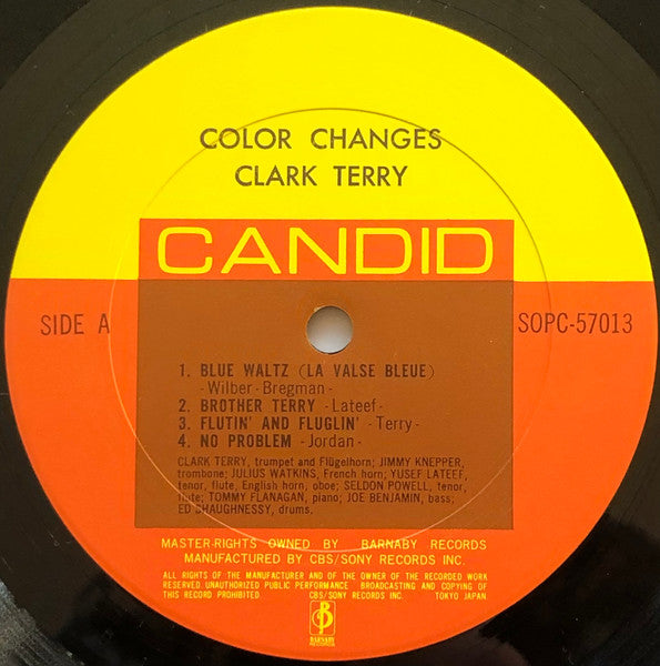Clark Terry - Color Changes (Vinyl, LP, Album, Reissue, Mono) Very Good Plus (VG+) / Very Good Plus (VG+)