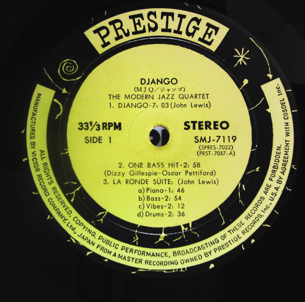 The Modern Jazz Quartet - Django (Vinyl, LP, Album, Reissue, Stereo) Very Good Plus (VG+) / Very Good Plus (VG+)