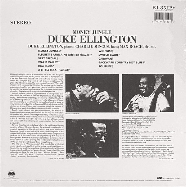 Duke Ellington - Money Jungle (Vinyl, LP, Album, Reissue, Remastered, Repress, Stereo) Near Mint (NM or M-) / Near Mint (NM or M-)