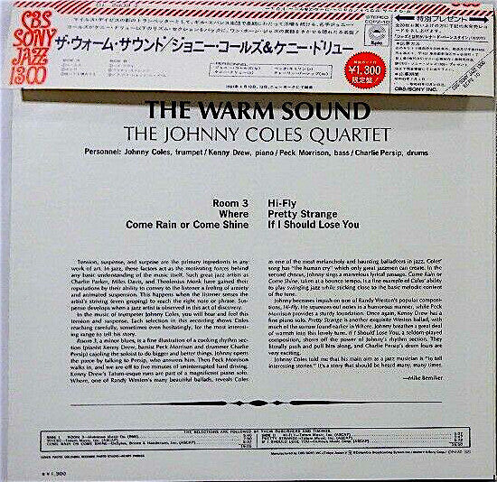 Johnny Coles Quartet - The Warm Sound (Vinyl, LP, Album, Reissue, Stereo) Good Plus (G+) / Very Good (VG)