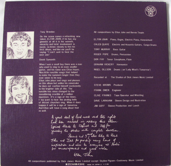 Elton John - Empty Sky (Vinyl, LP, Album, Stereo) Very Good Plus (VG+) / Very Good (VG)