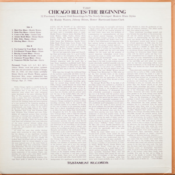 Various - Chicago Blues: The Beginning (Vinyl, LP, Album, Reissue) Very Good (VG) / Very Good Plus (VG+)
