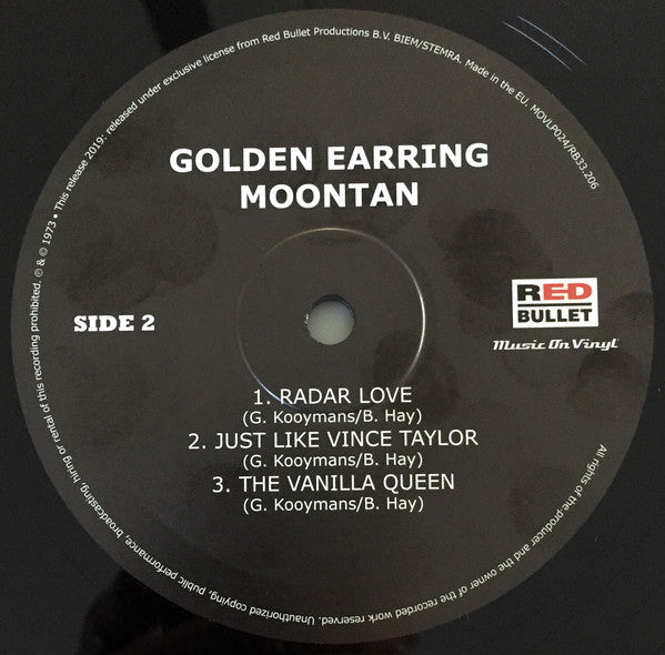Golden Earring - Moontan (Vinyl, LP, Album, Reissue) Very Good Plus (VG+) / Near Mint (NM or M-)