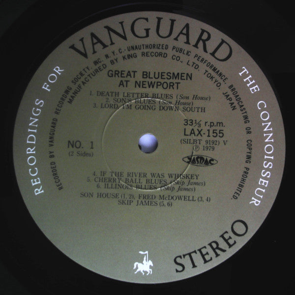 Various - Great Bluesmen Newport (Vinyl, LP, Compilation, Stereo)