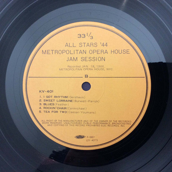 All-Stars '44 - Metropolitan Opera House Jam Session (3xVinyl, LP, Album) Very Good Plus (VG+) / Very Good (VG)
