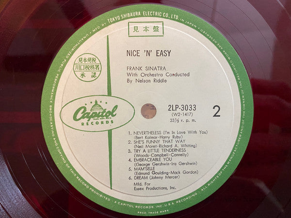 Frank Sinatra - Nice 'N' Easy (Vinyl, LP, Album, Promo, Mono) Very Good (VG) / Good (G)
