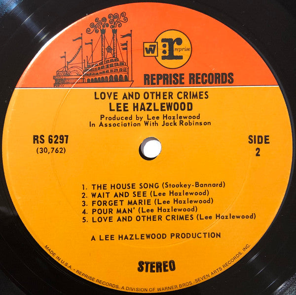 Lee Hazlewood - Love And Other Crimes (Vinyl, LP, Album, Stereo) Very Good Plus (VG+) / Very Good (VG)