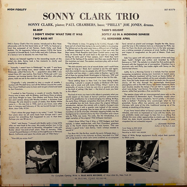 Sonny Clark Trio - Sonny Clark Trio (Vinyl, LP, Album, Reissue, Ste...