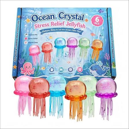 Jellyfish Squishy Set /  オーシャンクリスタル・ストレス解消クラゲ