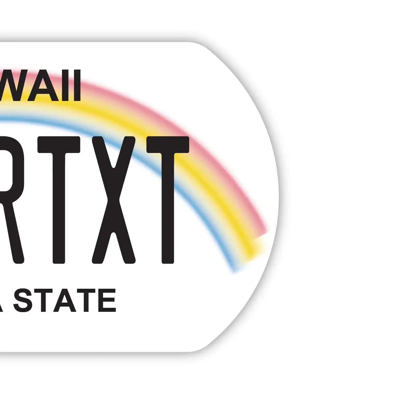 [Dog Tag] Hawaii Rainbow/Original American License Plate-Shaped Personalized Keychain