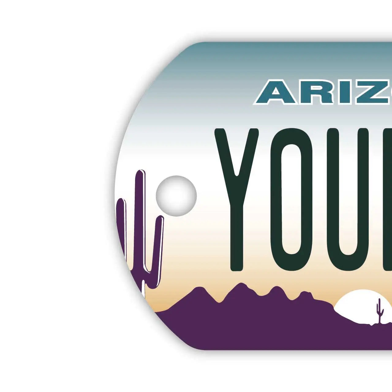 [Dog Tag] Arizona/Original American License Plate-Shaped Personalized Keychain