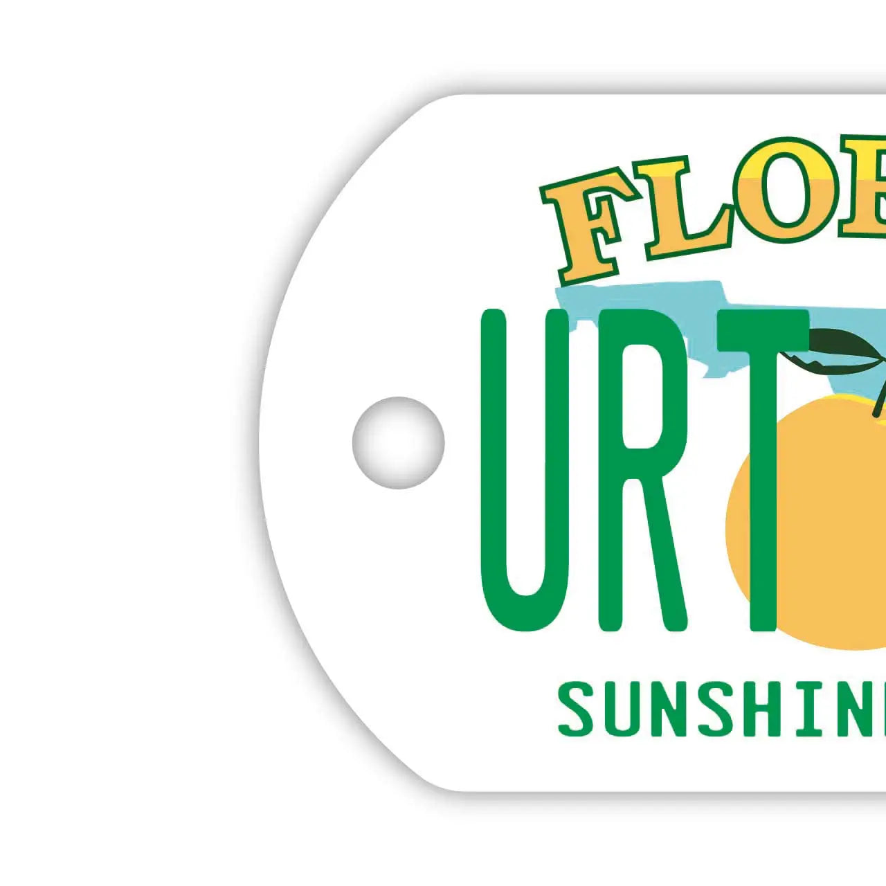 [Dog Tag] Florida/Original American License Plate-Shaped Personalized Keychain