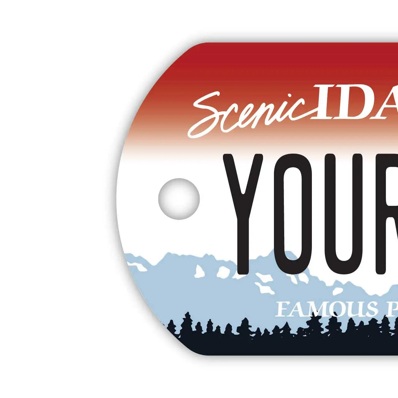 [Dog Tag] Idaho/Original American License Plate-Shaped Personalized Keychain
