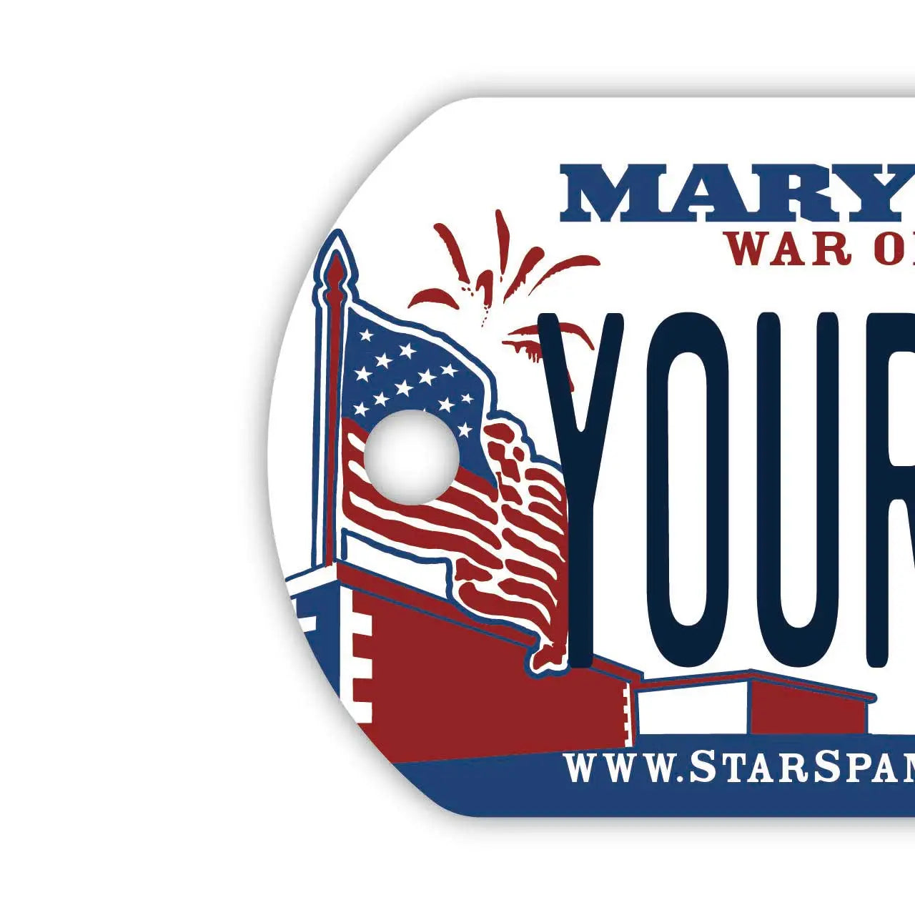 [Dog Tag] Maryland/Original American License Plate-Shaped Personalized Keychain