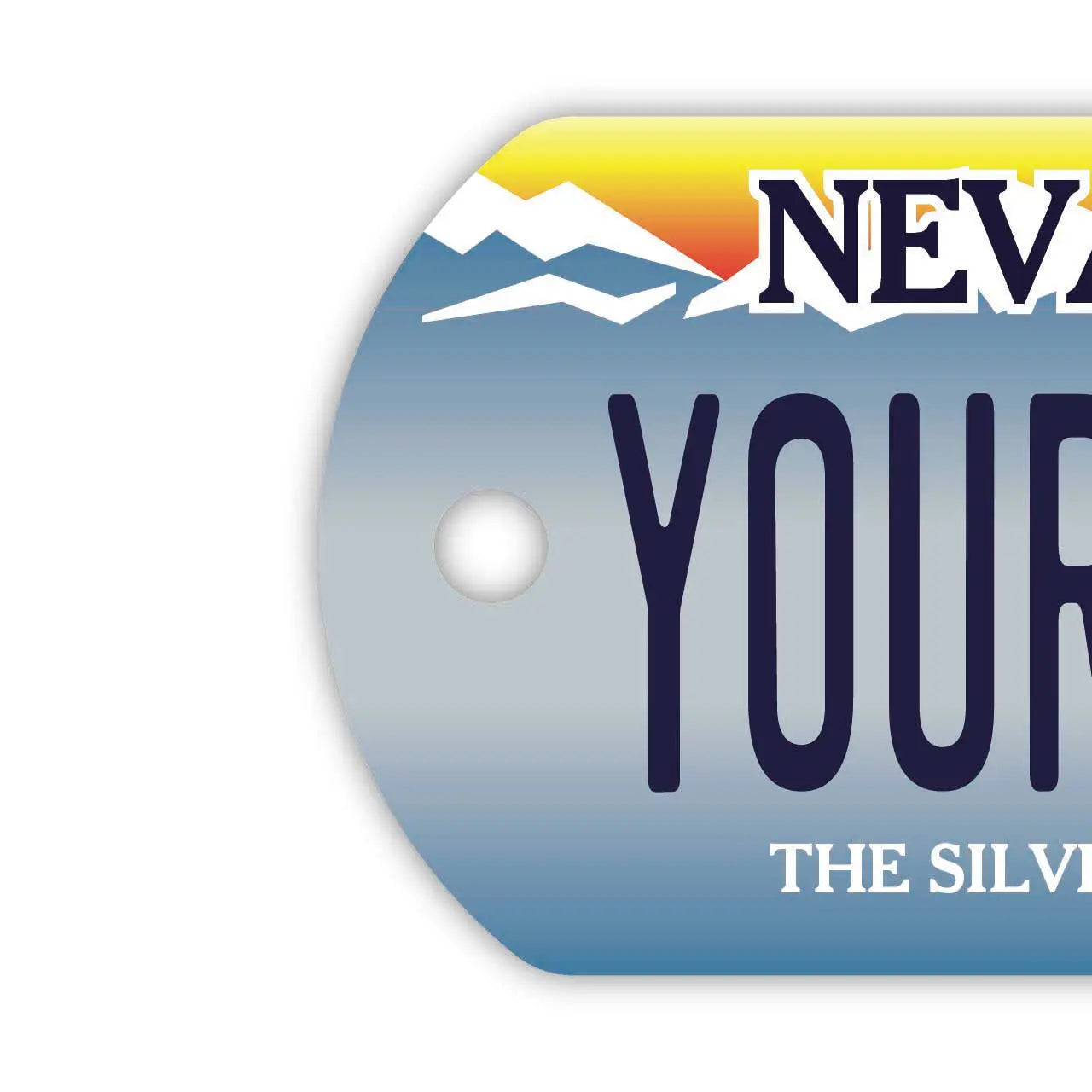 [Dog Tag] Nevada/Original American License Plate-Shaped Personalized Keychain
