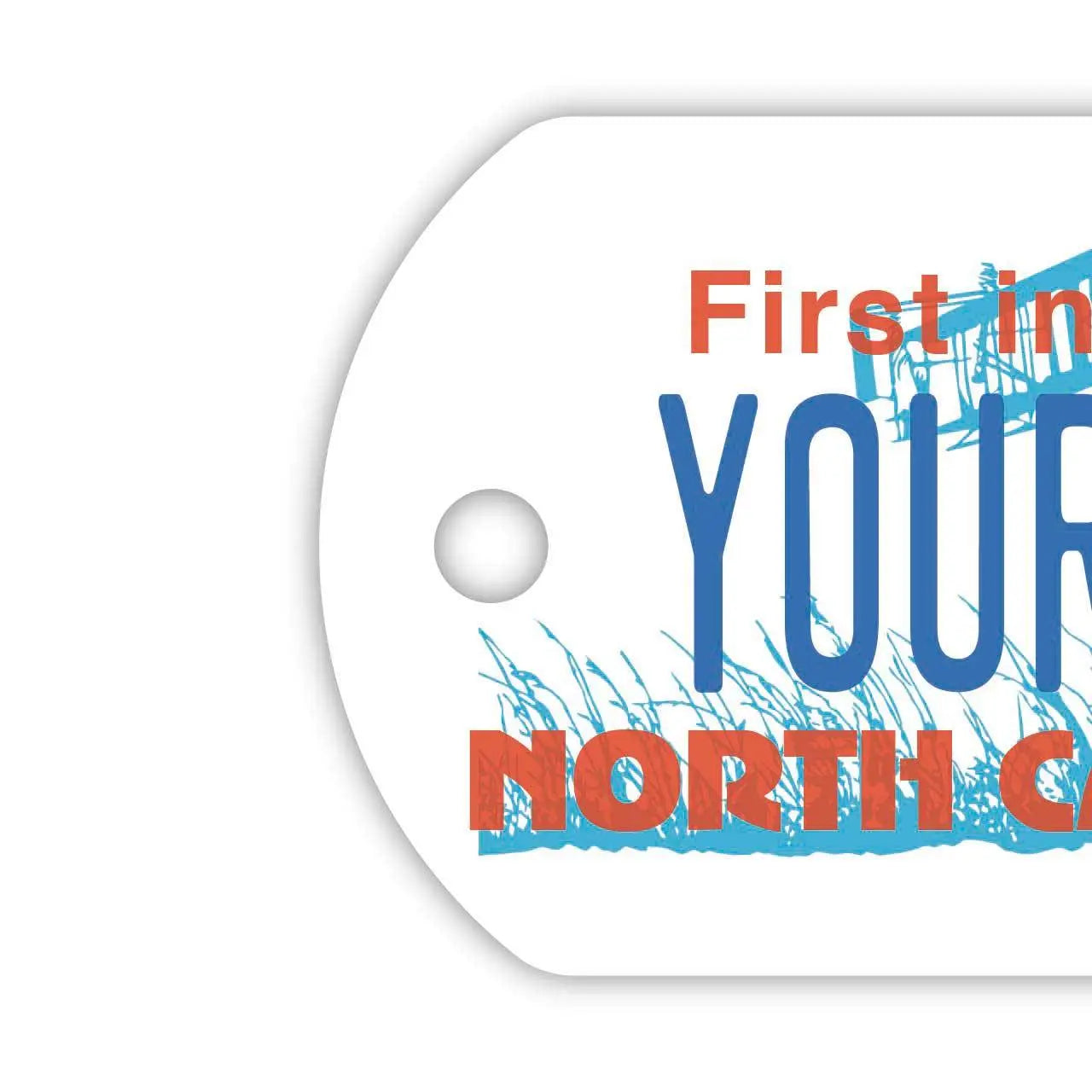 [Dog Tag] North Carolina/Original American License Plate-Shaped Personalized Keychain