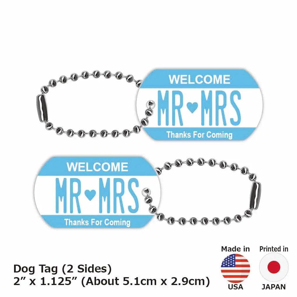 [Dog Tag] Color: Blue / Original American License Plate-Shaped Personalized Keychain