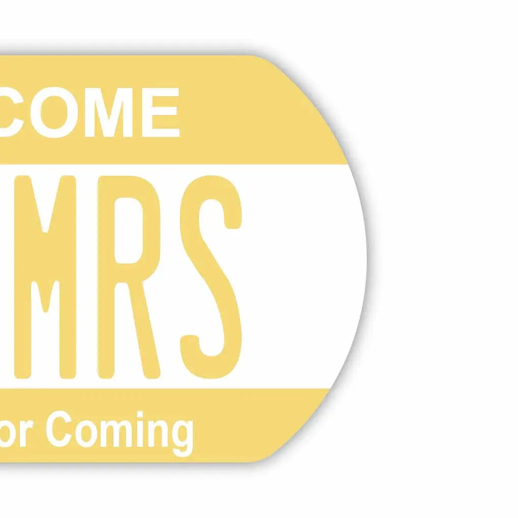 [Dog Tag] Color: Yellow / Original American License Plate-Shaped Personalized Keychain