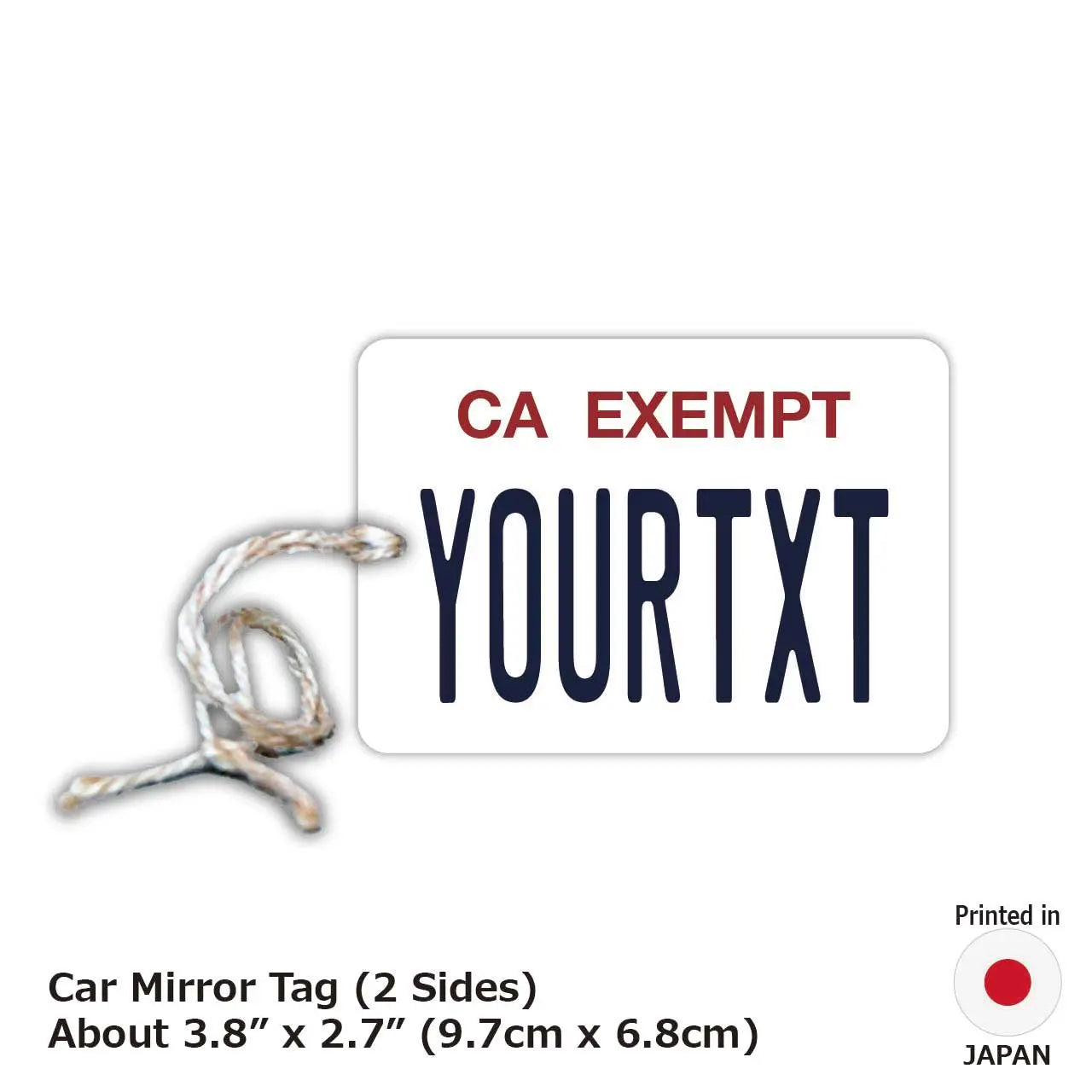 [Mirror Tag] California (Official Car) / Original American License Plate Air Freshener
