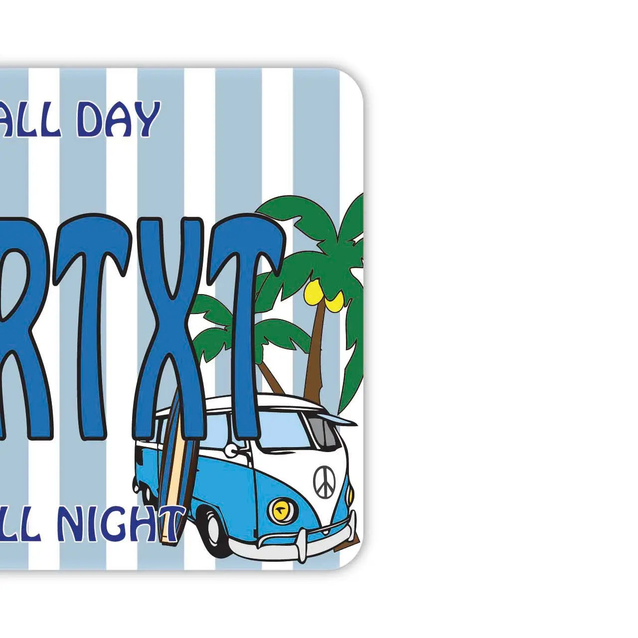 [Mirror Tag] Volkswagen Bus Blue / Original American License Plate Air Freshener