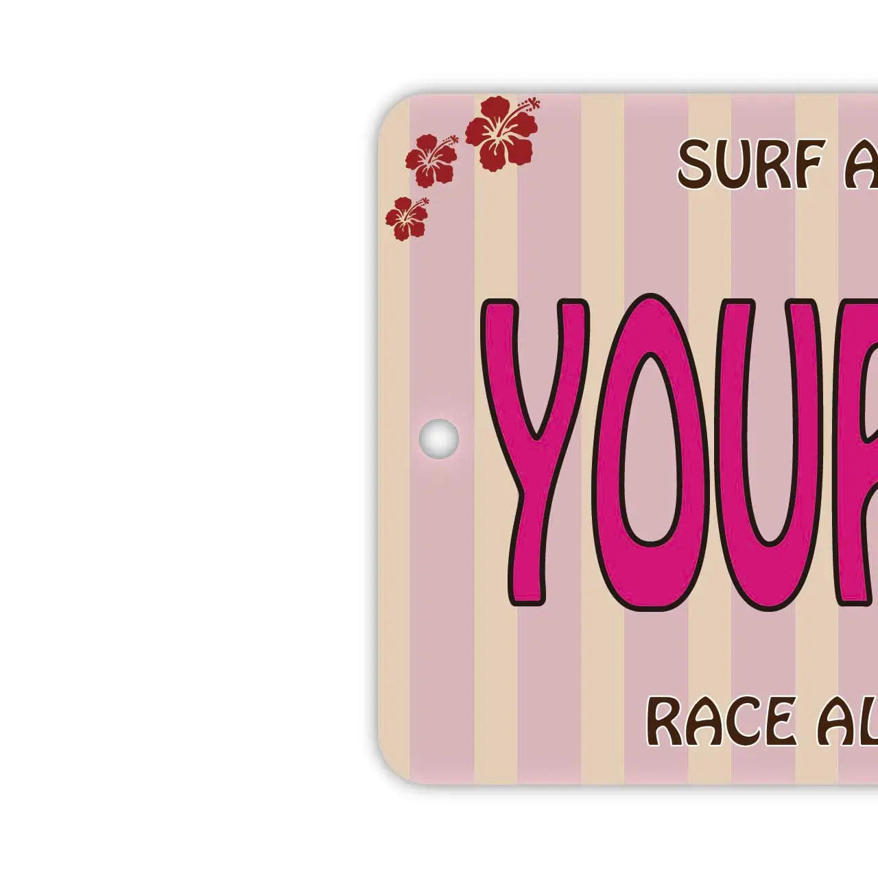 [Mirror Tag] Volkswagen Bus Pink / Original American License Plate Air Freshener