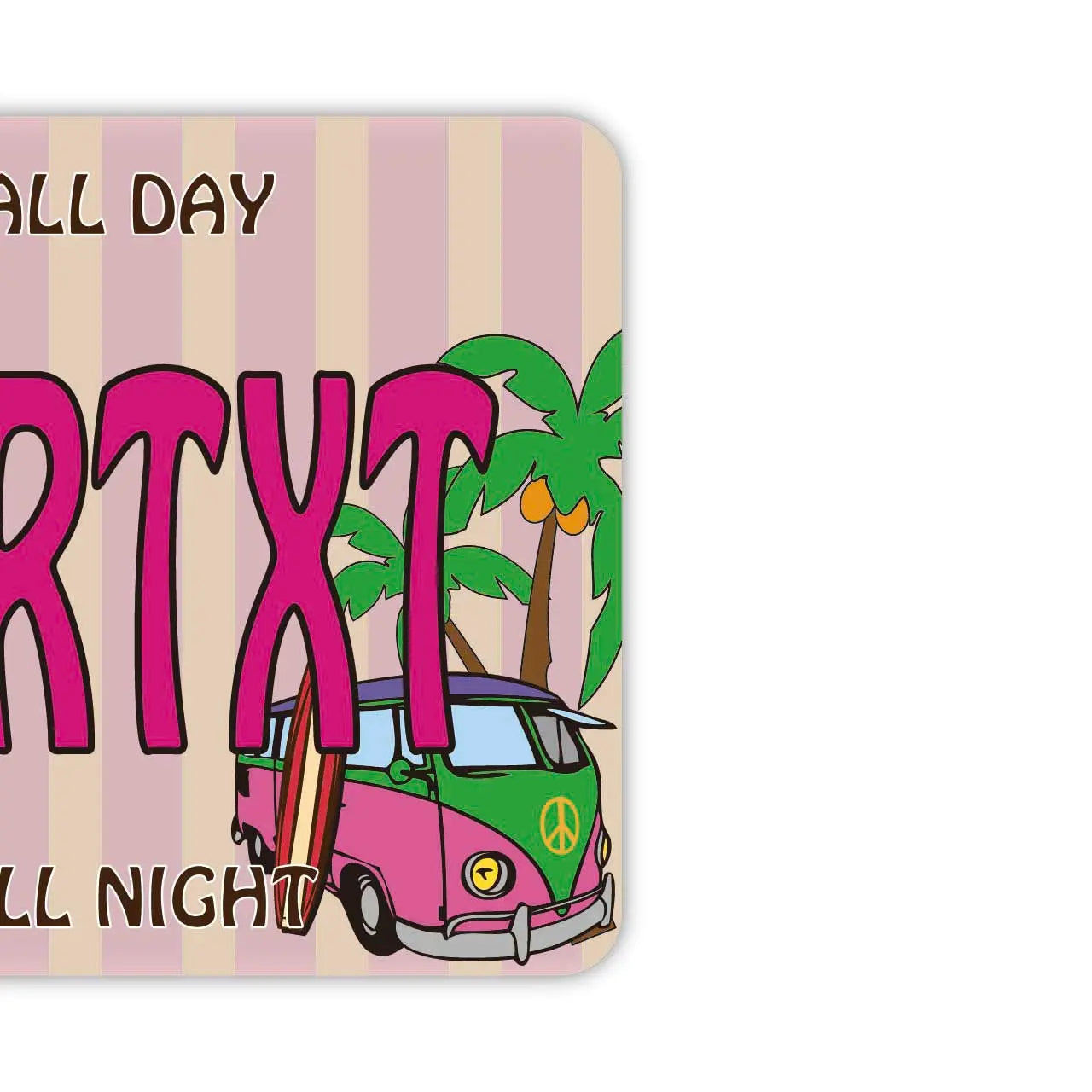 [Mirror Tag] Volkswagen Bus Pink / Original American License Plate Air Freshener