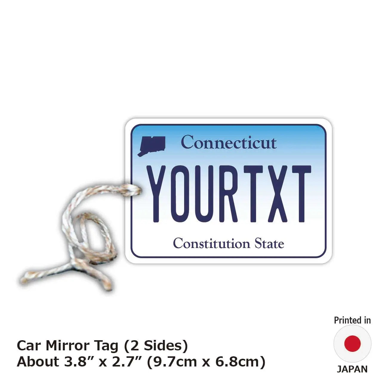 [Mirror Tag] Connecticut/Original American License Plate Air Freshener
