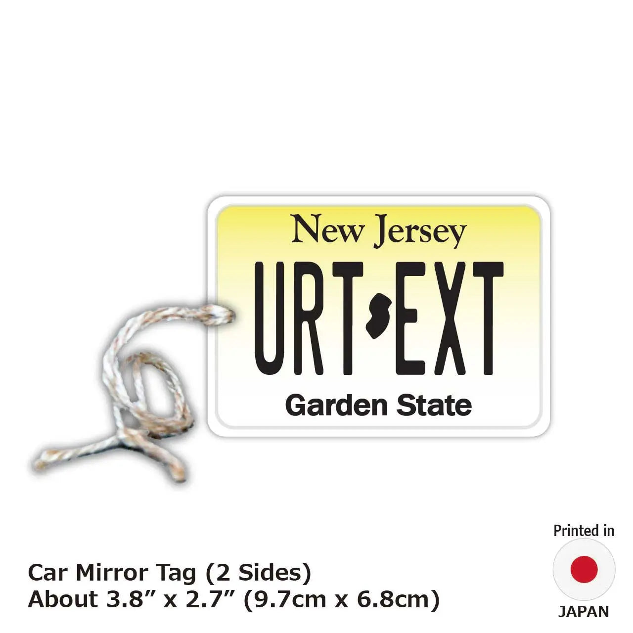 [Mirror Tag] New Jersey/Original American License Plate Air Freshener
