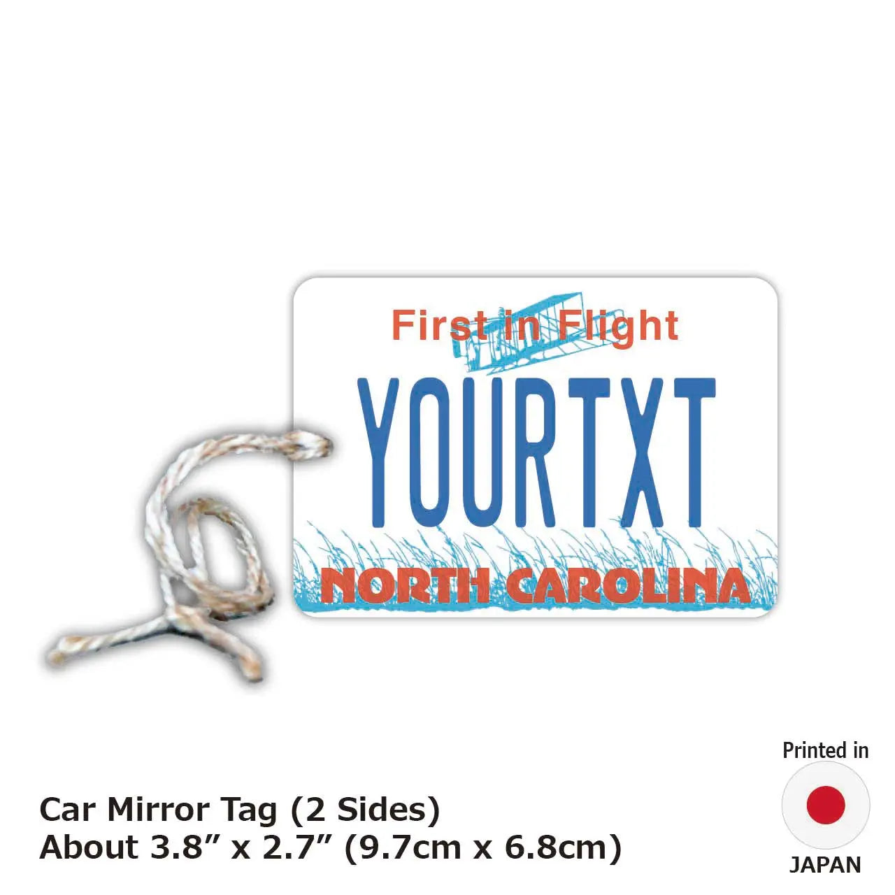 [Mirror Tag] North Carolina/Original American License Plate Air Freshener