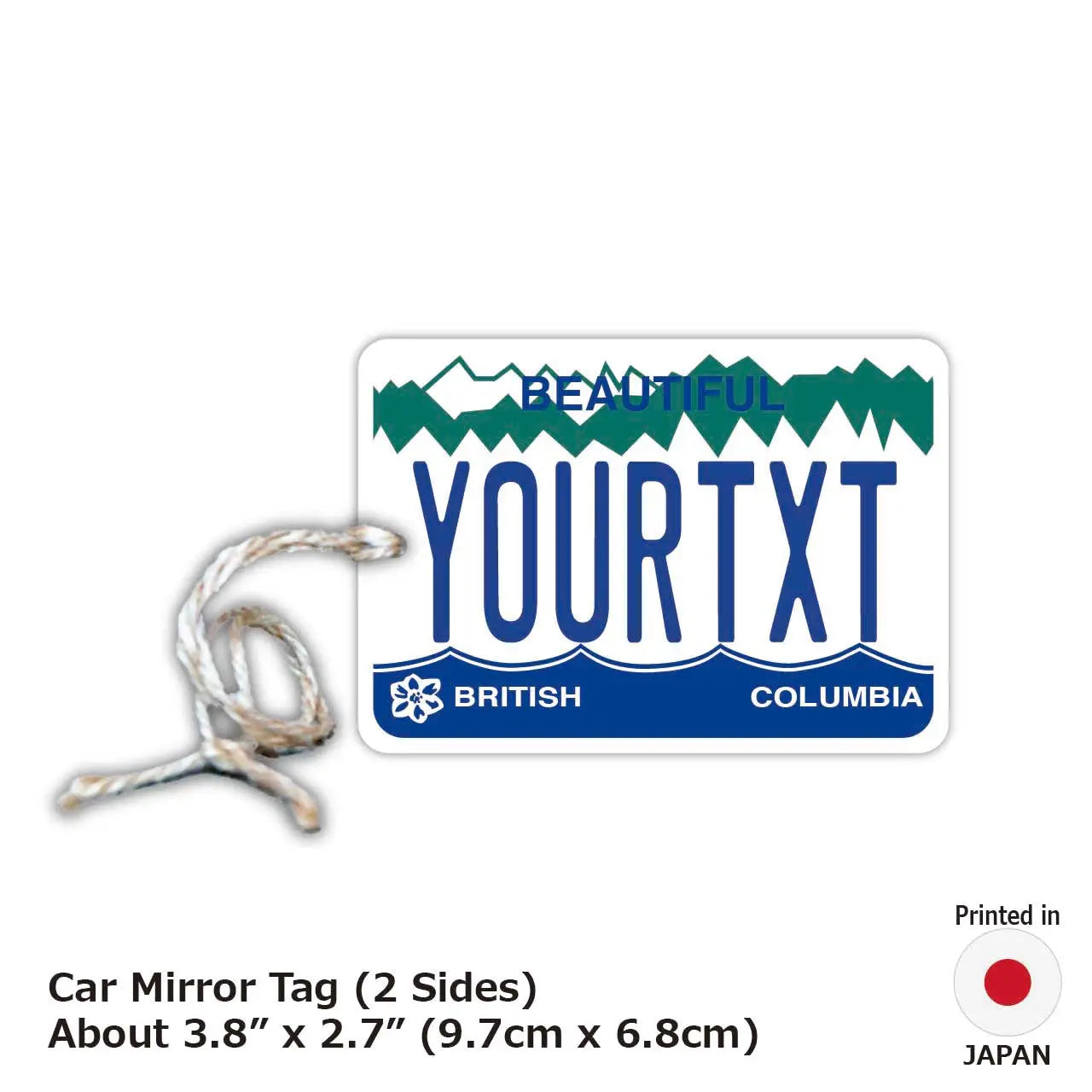 [Mirror Tag] British Columbia Personalized/Original American License Plate Air Freshener