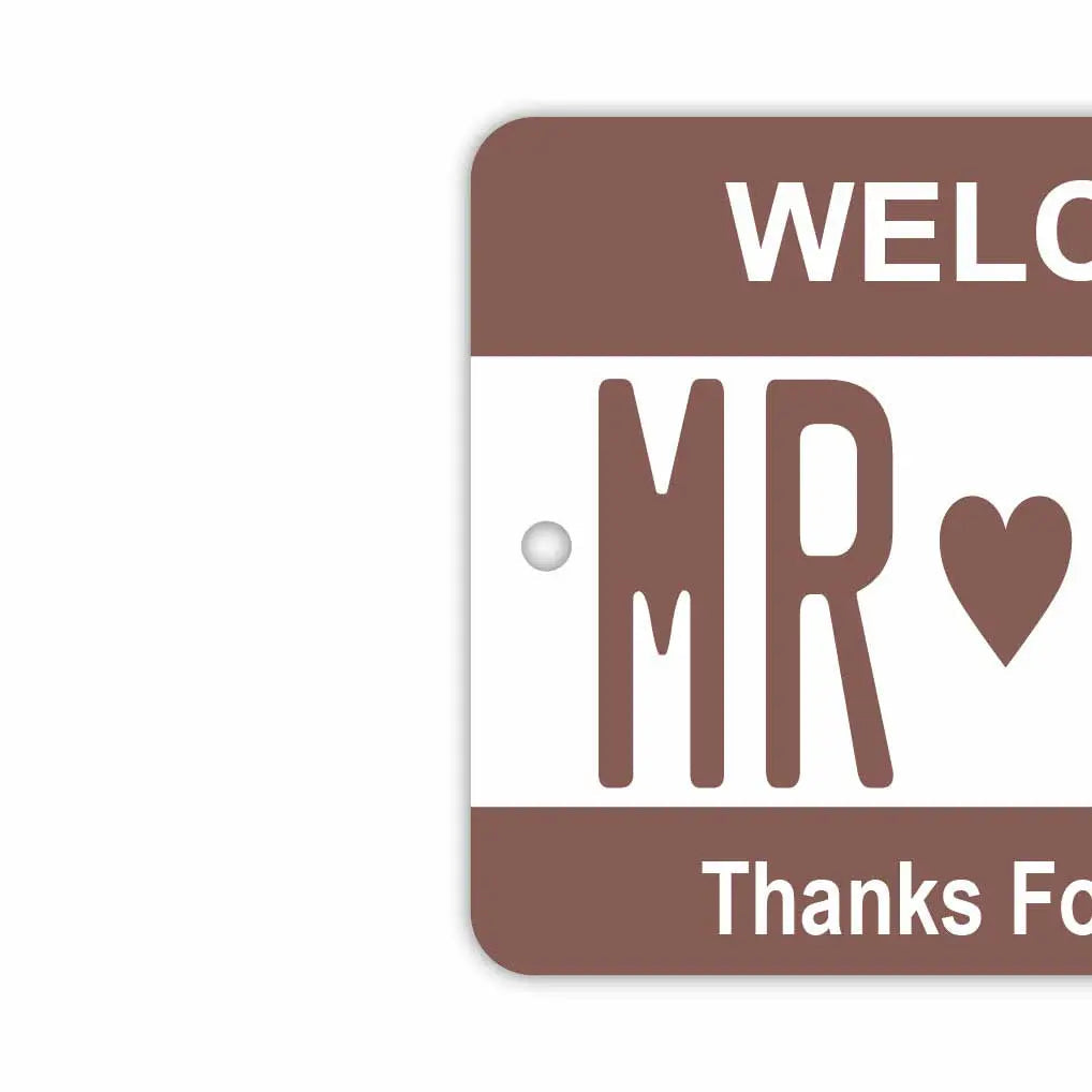 [Mirror Tag] Color: Brown / Original American License Plate Air Freshener