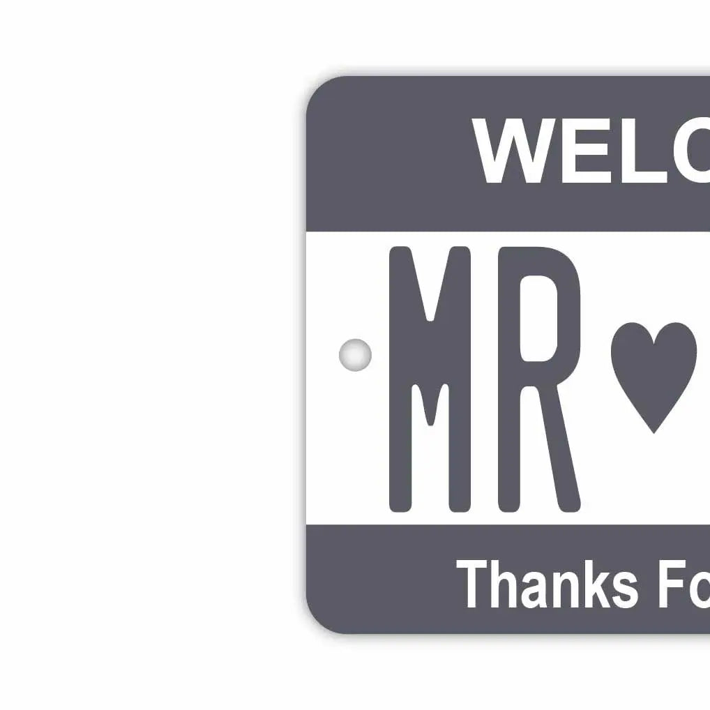 [Mirror Tag] Color: Gray / Original American License Plate Air Freshener