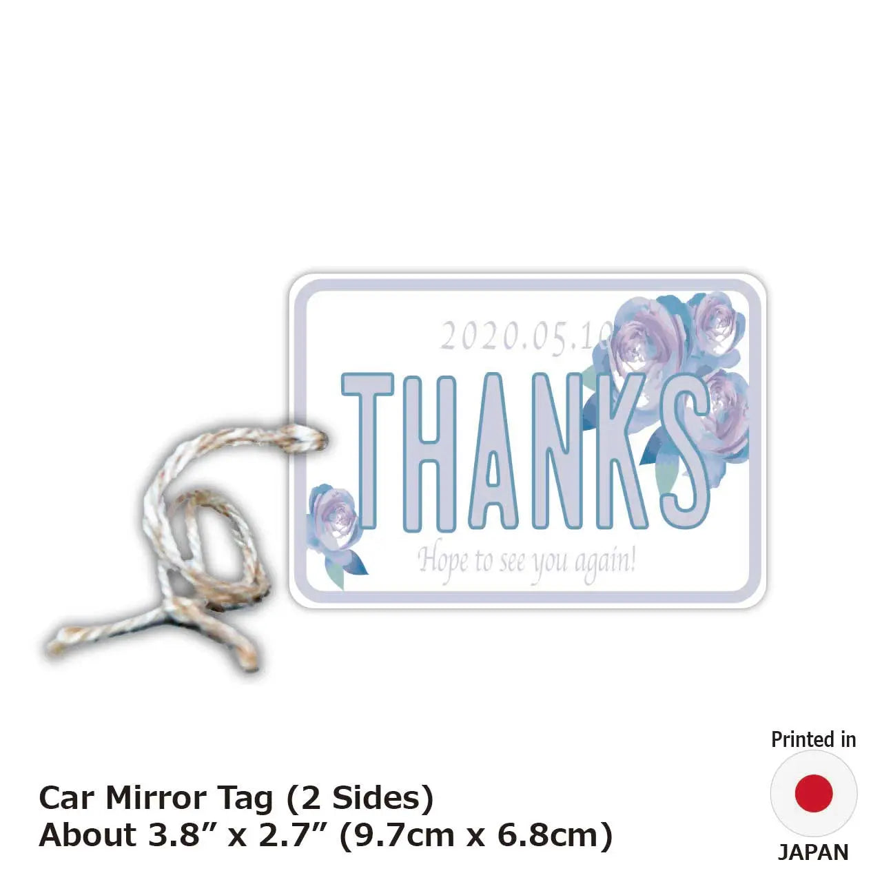 [Mirror Tag] Mother's Day Rose/Original American License Plate Air Freshener