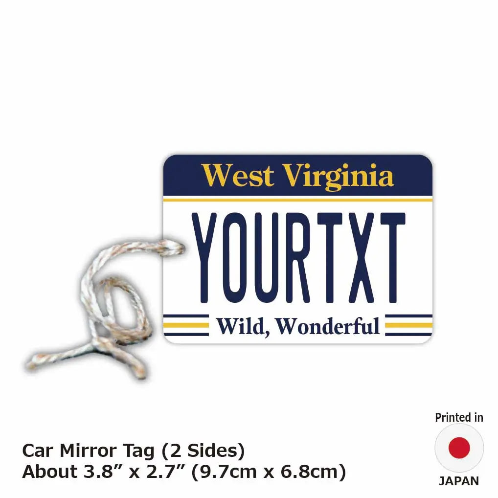 [Mirror Tag] West Virginia/Original American License Plate Air Freshener