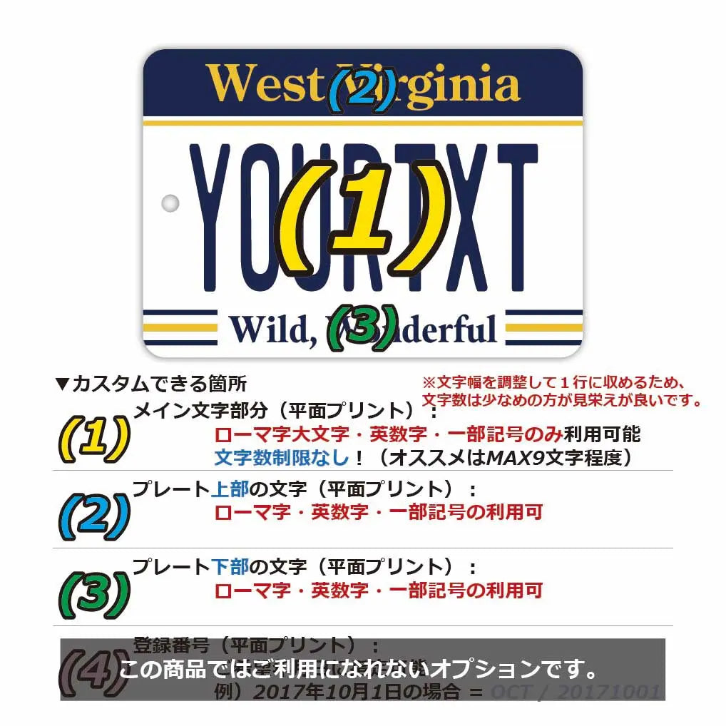 [Mirror Tag] West Virginia/Original American License Plate Air Freshener