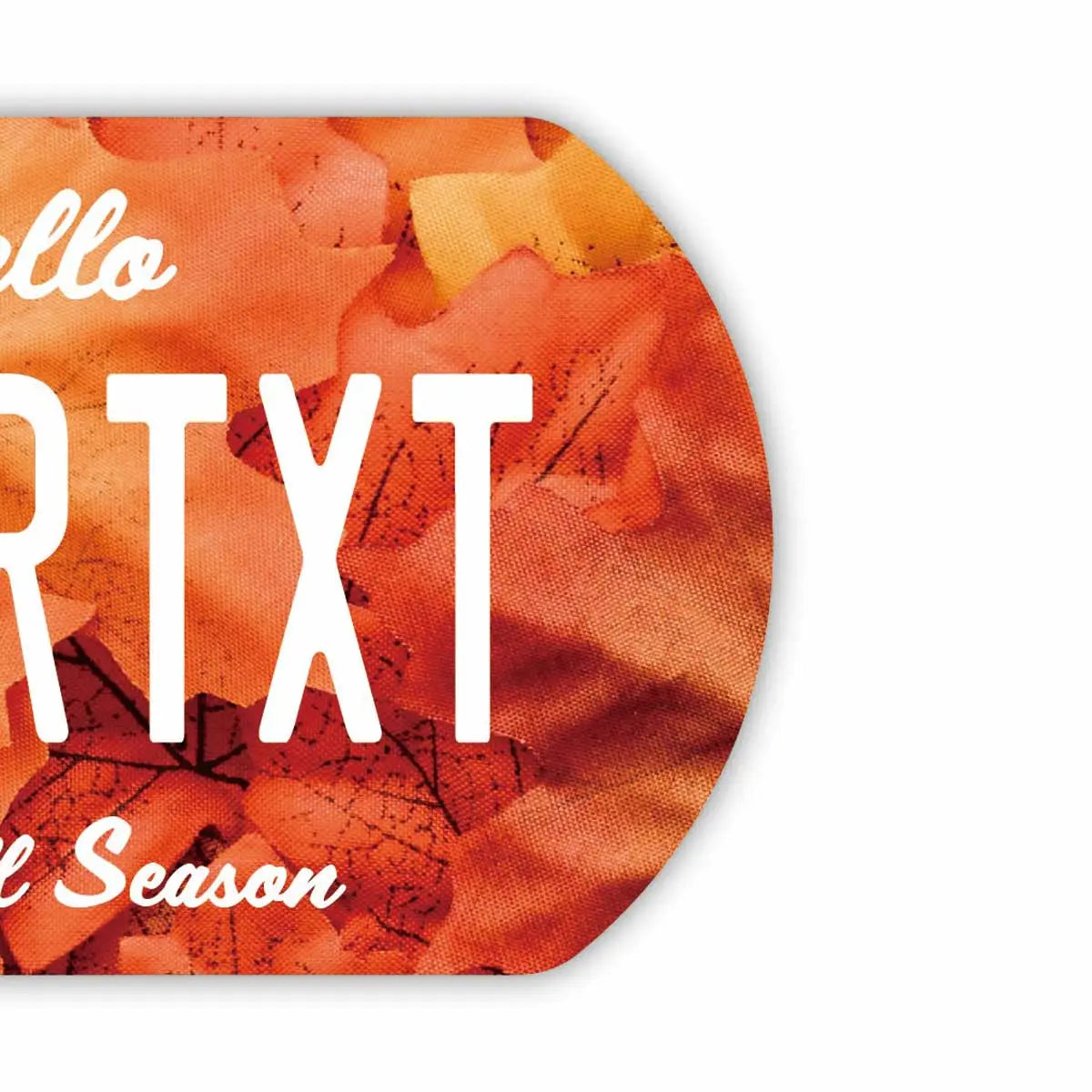 [Dog Tag] Autumn Leaves/Red / Original American License Plate-Shaped Personalized Keychain