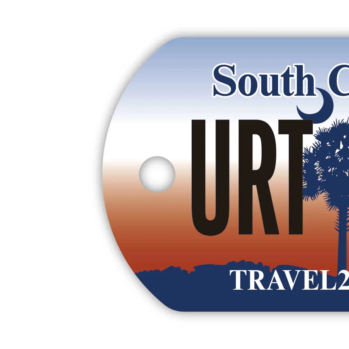 [Dog Tag] South Carolina/Original American License Plate-Shaped Personalized Keychain