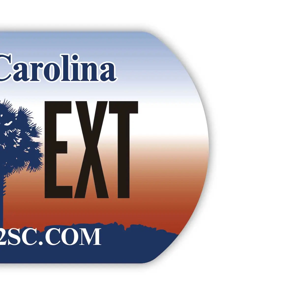 [Dog Tag] South Carolina/Original American License Plate-Shaped Personalized Keychain