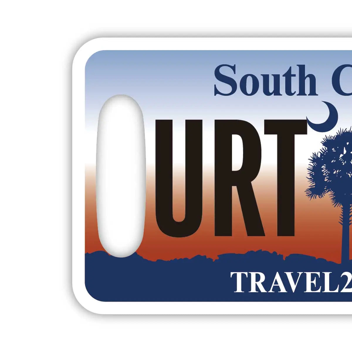 【ラゲッジタグ】サウスカロライナ/オリジナルアメリカナンバープレート型・おしゃれ ・紛失防止タグ