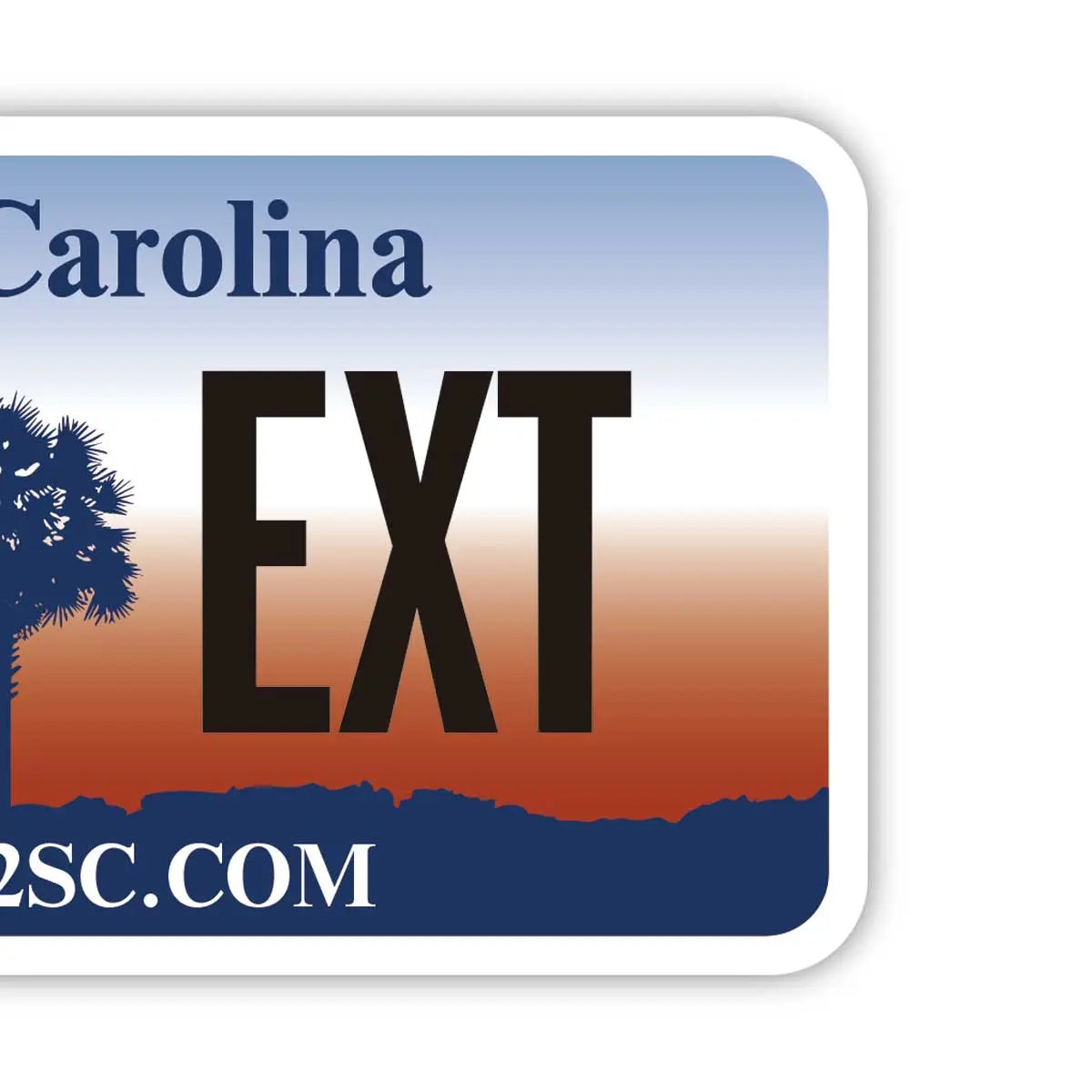 【ラゲッジタグ】サウスカロライナ/オリジナルアメリカナンバープレート型・おしゃれ ・紛失防止タグ