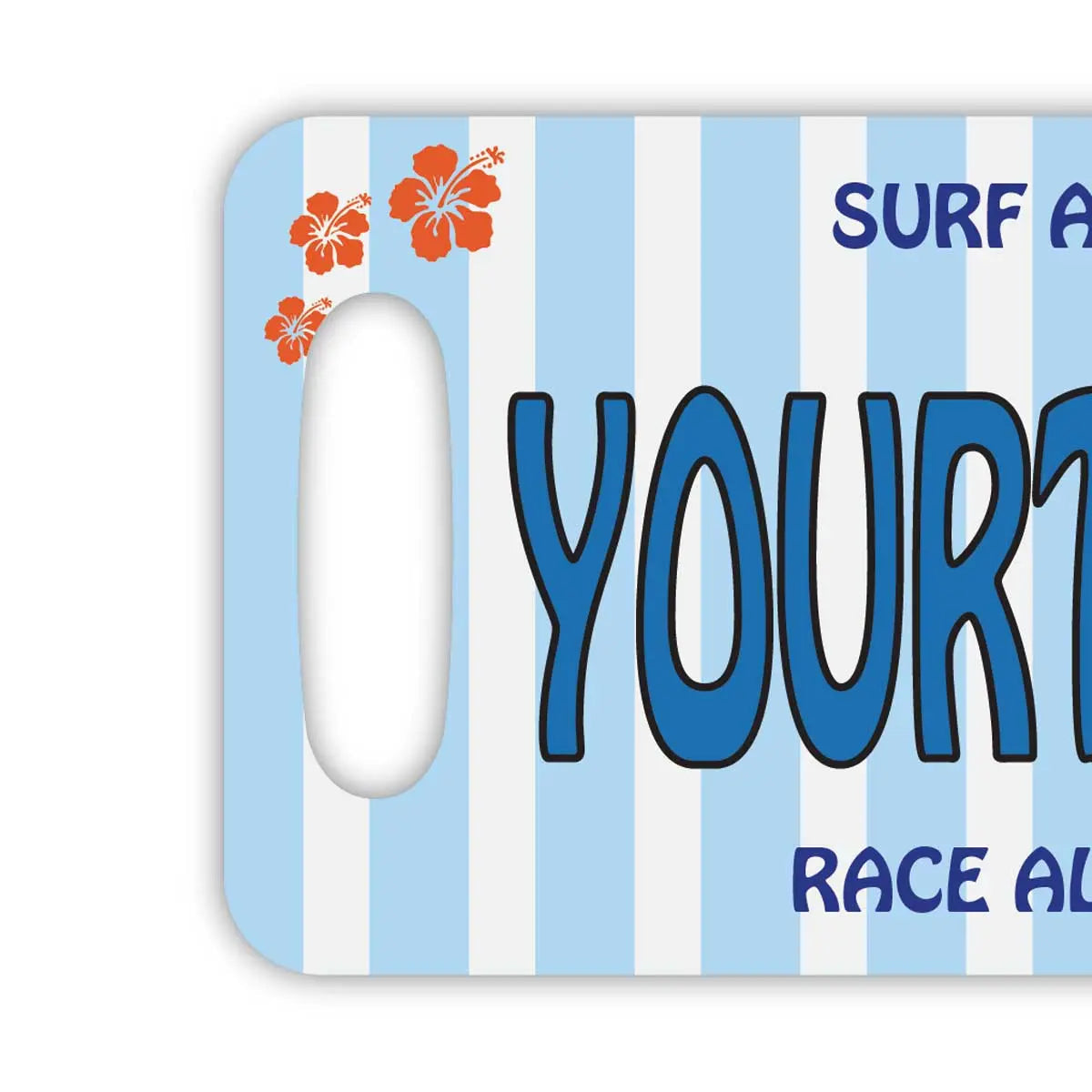 [Luggage Tag] Surf Bus Blue / Original American License Plate Shape, Stylish, Anti-Loss Tag