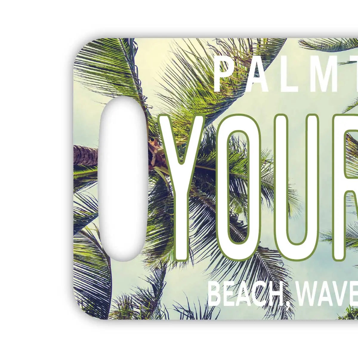 [Luggage Tag] Palm Tree Sky / Original American License Plate Shape, Stylish, Anti-Loss Tag