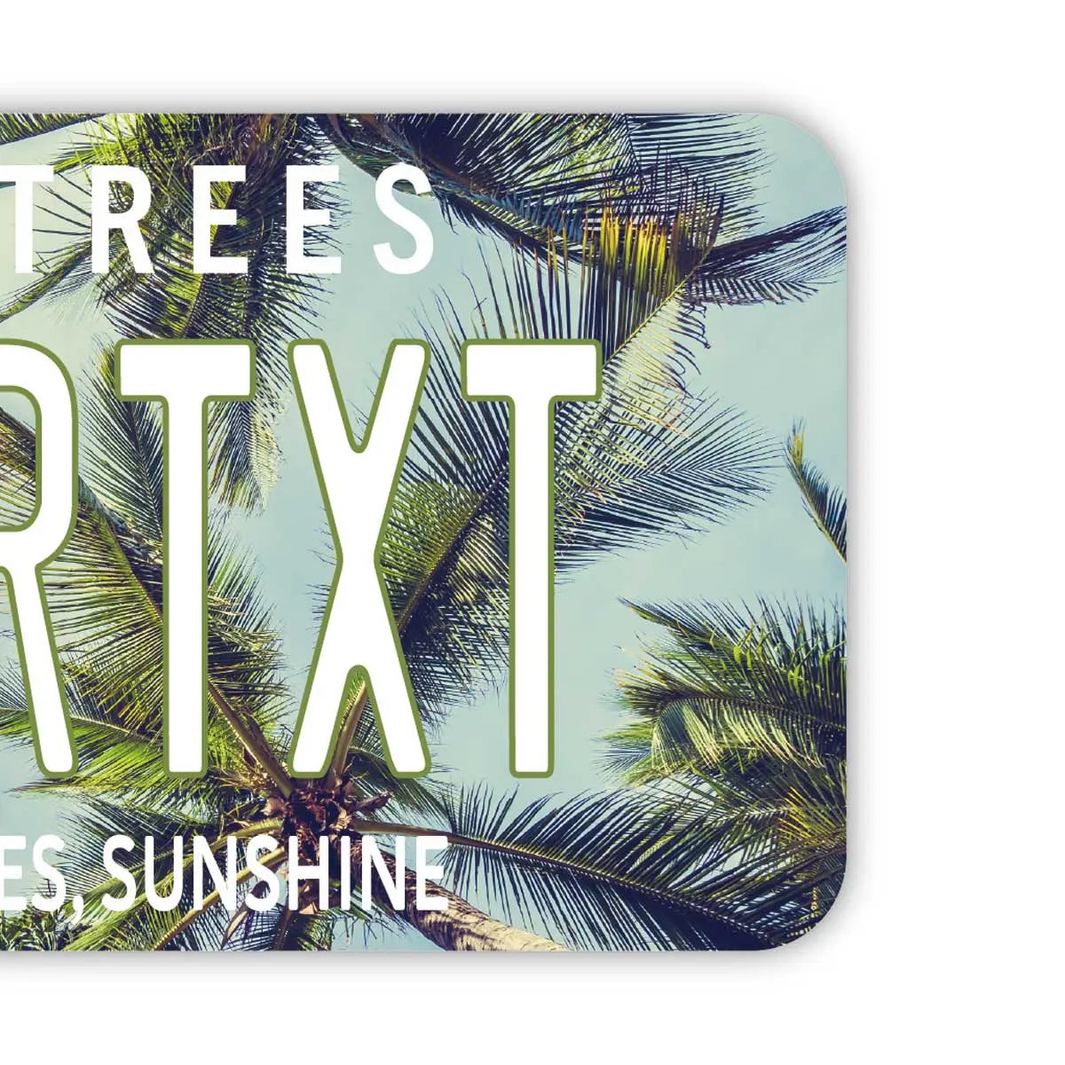[Luggage Tag] Palm Tree Sky / Original American License Plate Shape, Stylish, Anti-Loss Tag
