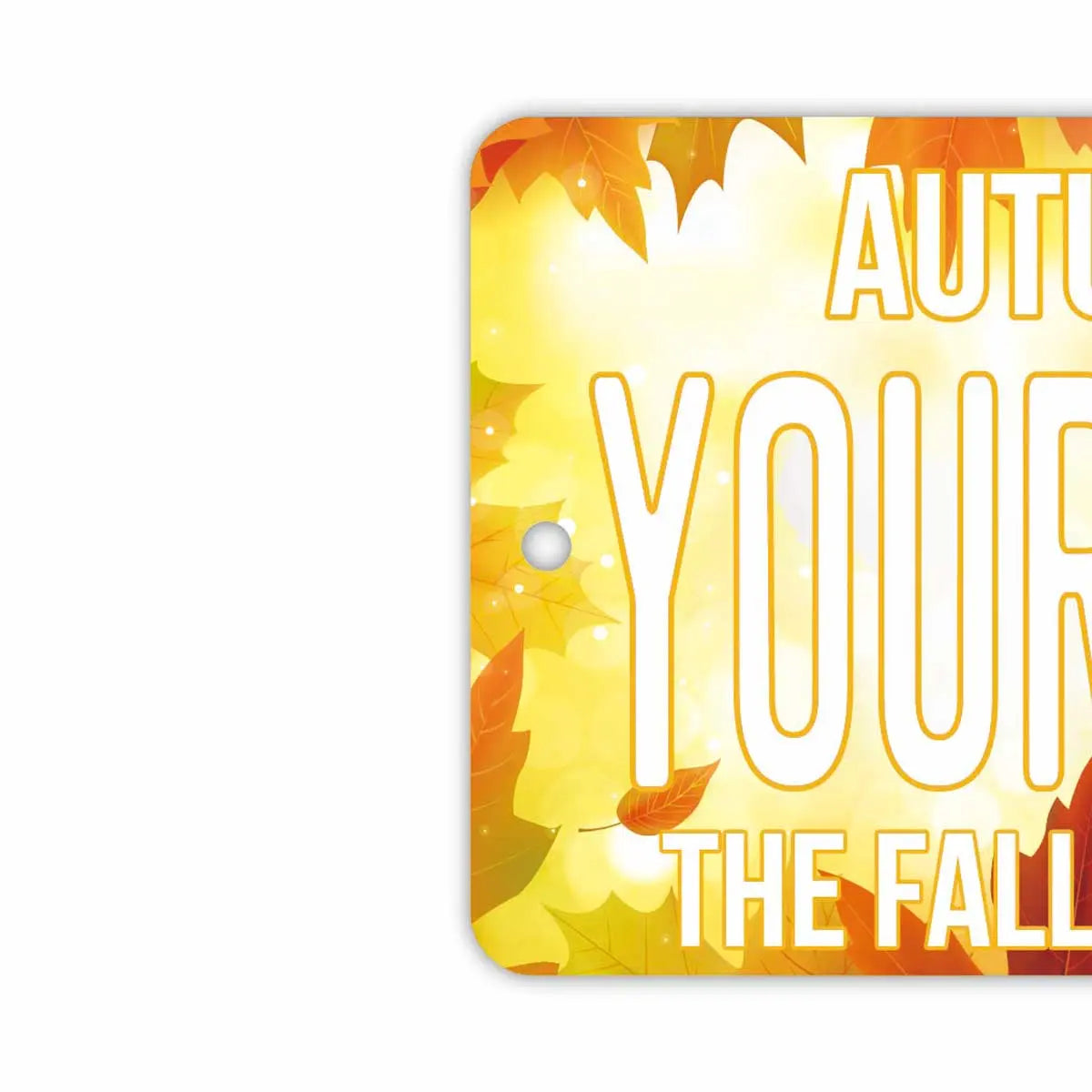 [Mirror Tag] Autumn Leaves Yellow / Original American License Plate Air Freshener