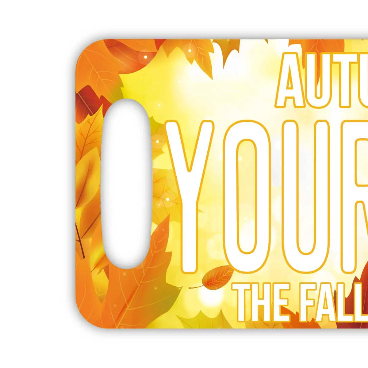 [Luggage Tag] Autumn Leaves/Yellow / Original American License Plate Shape, Stylish, Anti-Loss Tag