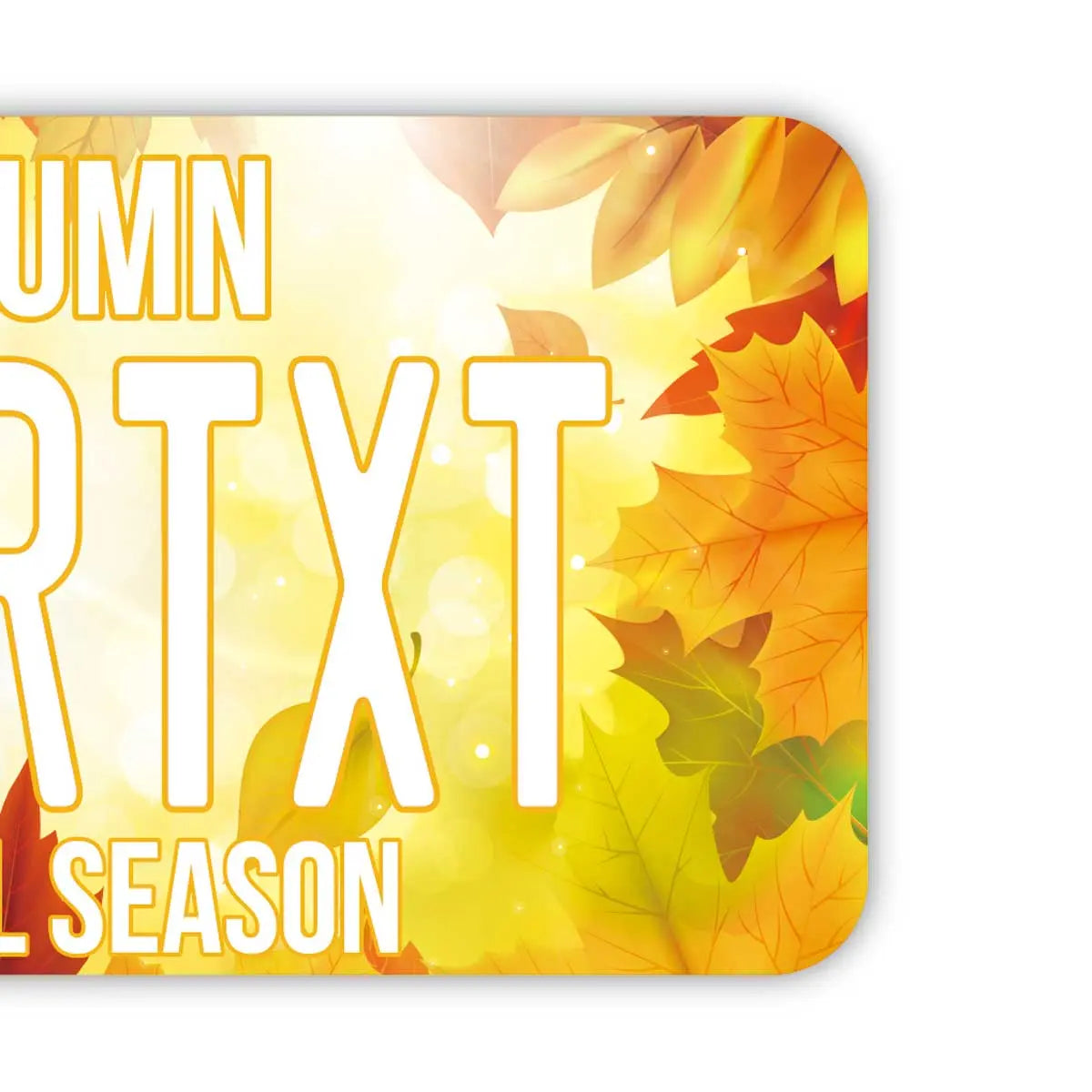 [Luggage Tag] Autumn Leaves/Yellow / Original American License Plate Shape, Stylish, Anti-Loss Tag