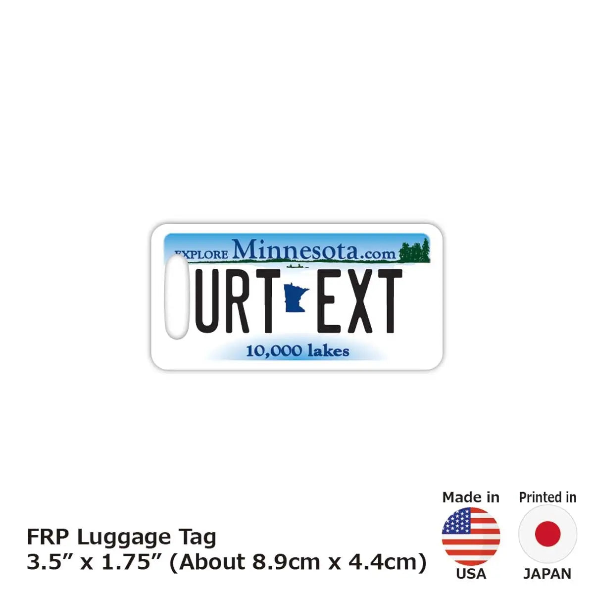 [Luggage Tag] Minnesota/Original American License Plate Shape, Stylish, Anti-Loss Tag