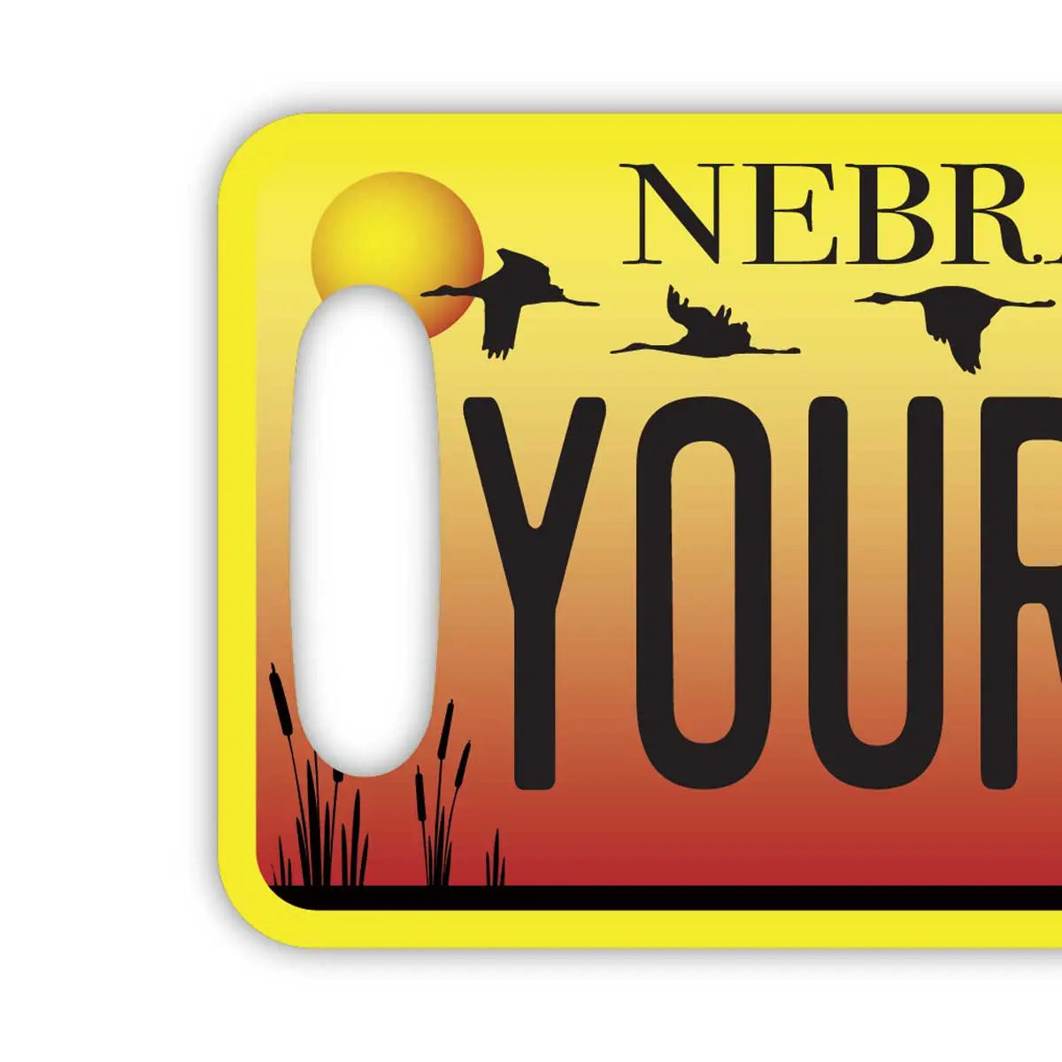 [Luggage Tag] Nebraska/Original American License Plate Shape, Stylish, Anti-Loss Tag