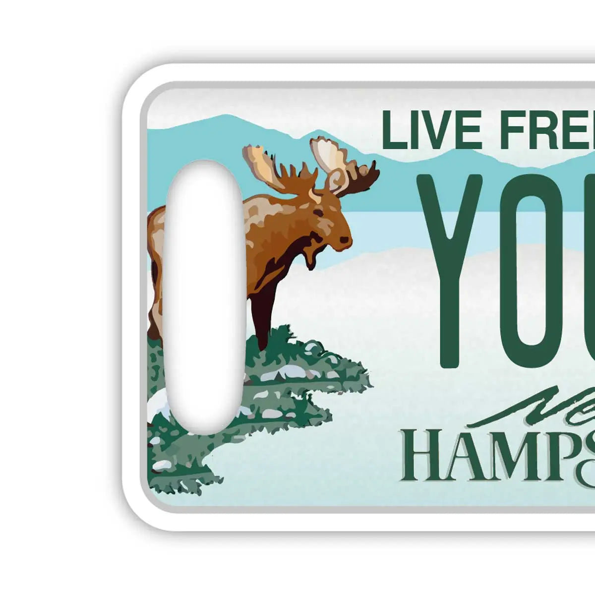 [Luggage Tag] New Hampshire / Original American License Plate Shape, Stylish, Anti-Loss Tag